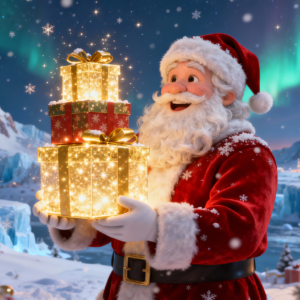 3D Santa Claus Christmas PNG