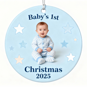 Baby Boy 1st Christmas Ornament PNG