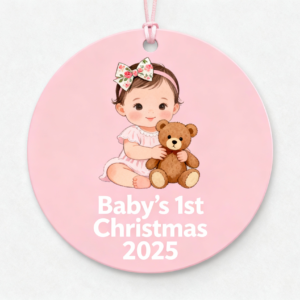 Baby Girl 1st Christmas Ornament PNG