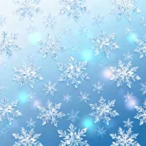 Icy Blue Snowflake Seamless Tumbler Wrap PNG