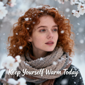 Keep Yourself Warm Today Ginger Winter Woman