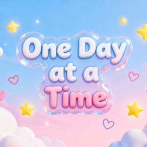 One Day at a Time Pastel Sky 20oz Tumbler Wrap PNG