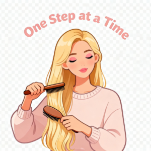 One Step at a Time Blonde Hair Clipart PNG